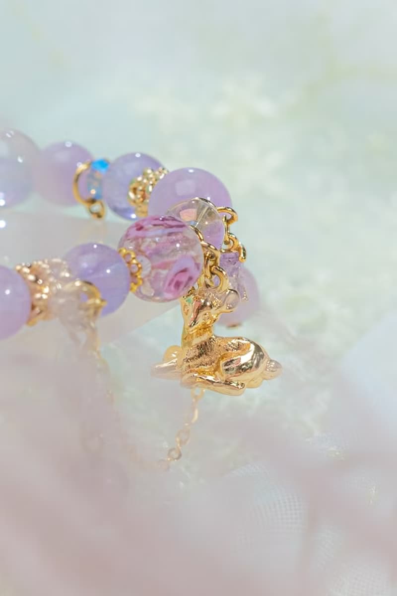 夜鹿幽谷天然貓眼紫理輝石手鍊