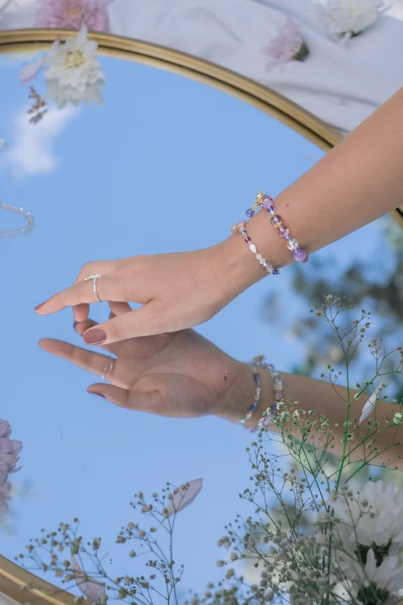 夜鹿幽谷天然貓眼紫理輝石手鍊