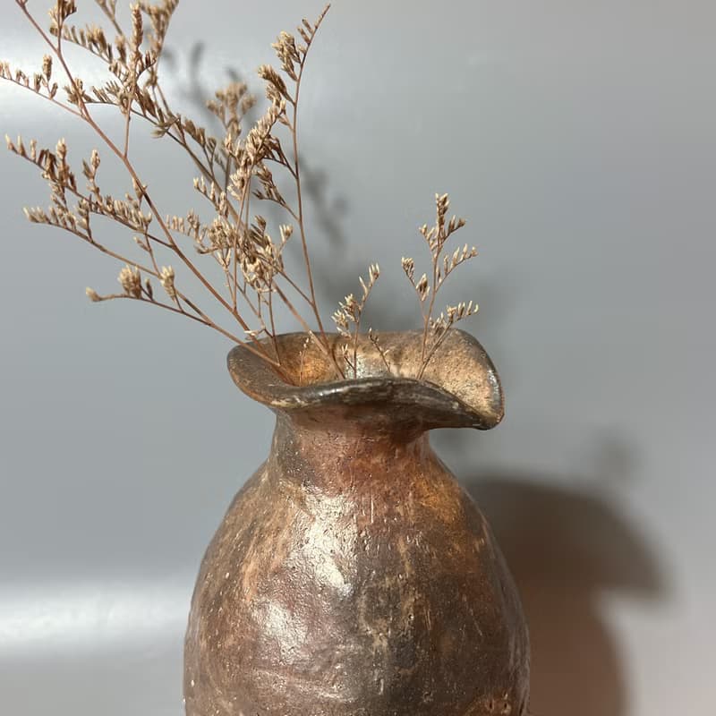 純手捏柴燒花器 / 小平凡手作