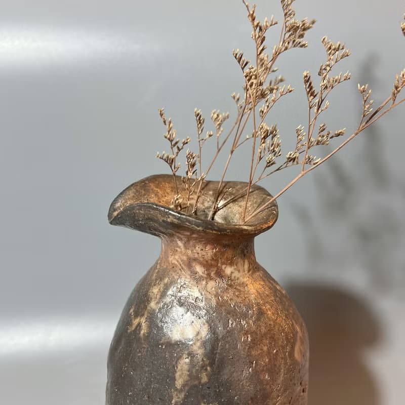 純手捏柴燒花器 / 小平凡手作