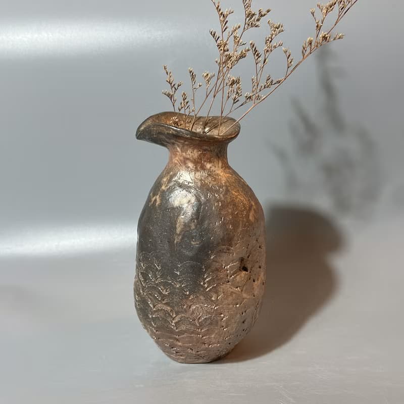 純手捏柴燒花器 / 小平凡手作