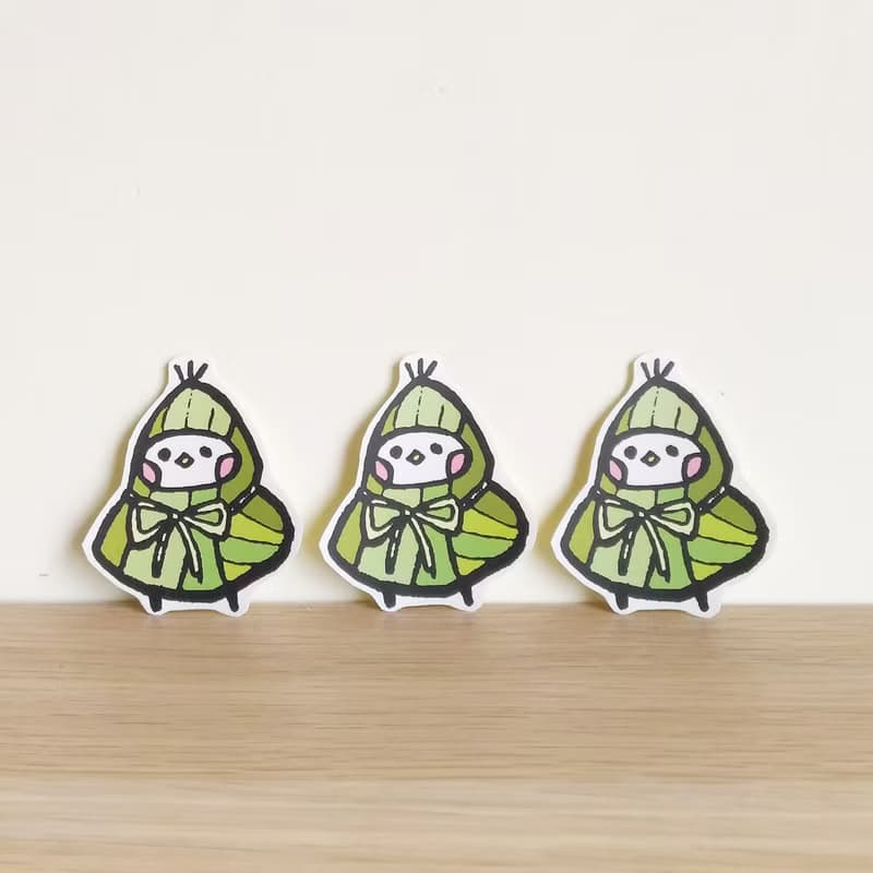粽子 插畫貼紙 3件組