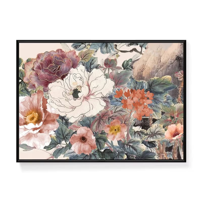攢花簇錦 - 花卉掛畫/新年花卉裝飾掛畫/花卉插畫/客廳掛畫