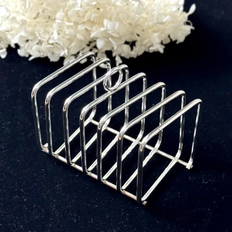 50752-典雅法國古董鍍銀吐司架