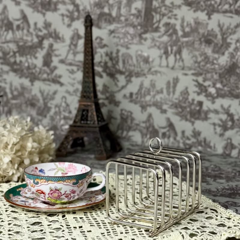 50752-典雅法國古董鍍銀吐司架