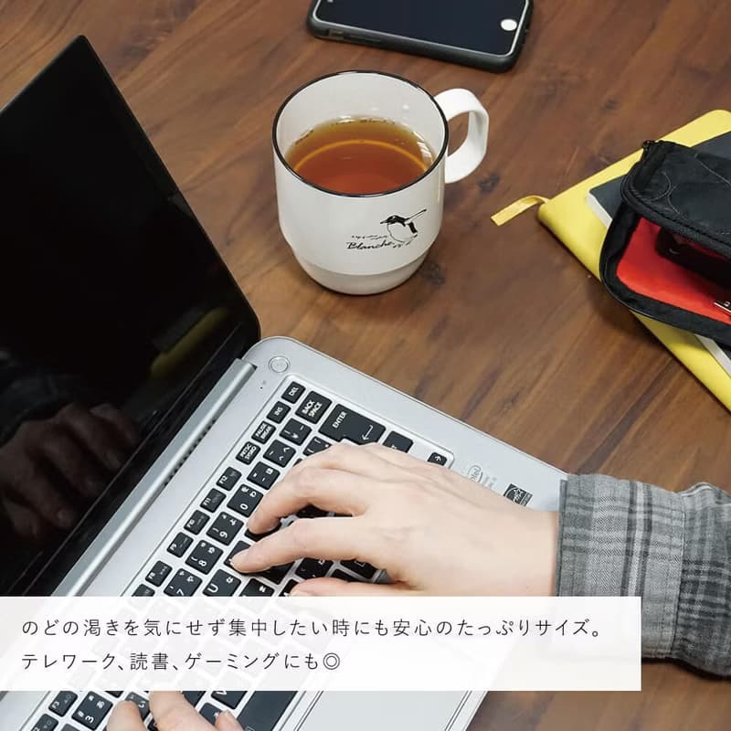 Blanche. たっぷり 500ml マグ おしゃれ オフィス カフェ コーヒー ペンギン お茶 ギフト 電子レンジ対応 食洗機対応 日本製