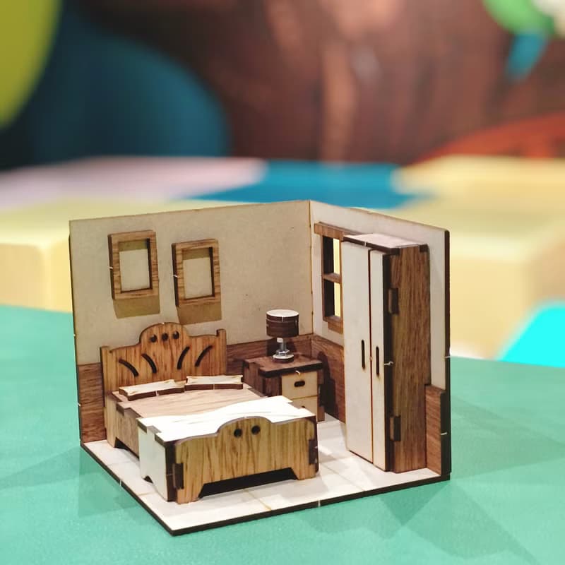 【手作DIY】袖珍小屋 娃娃屋 扮家家酒 擬真模型 擺飾 寵物 生日