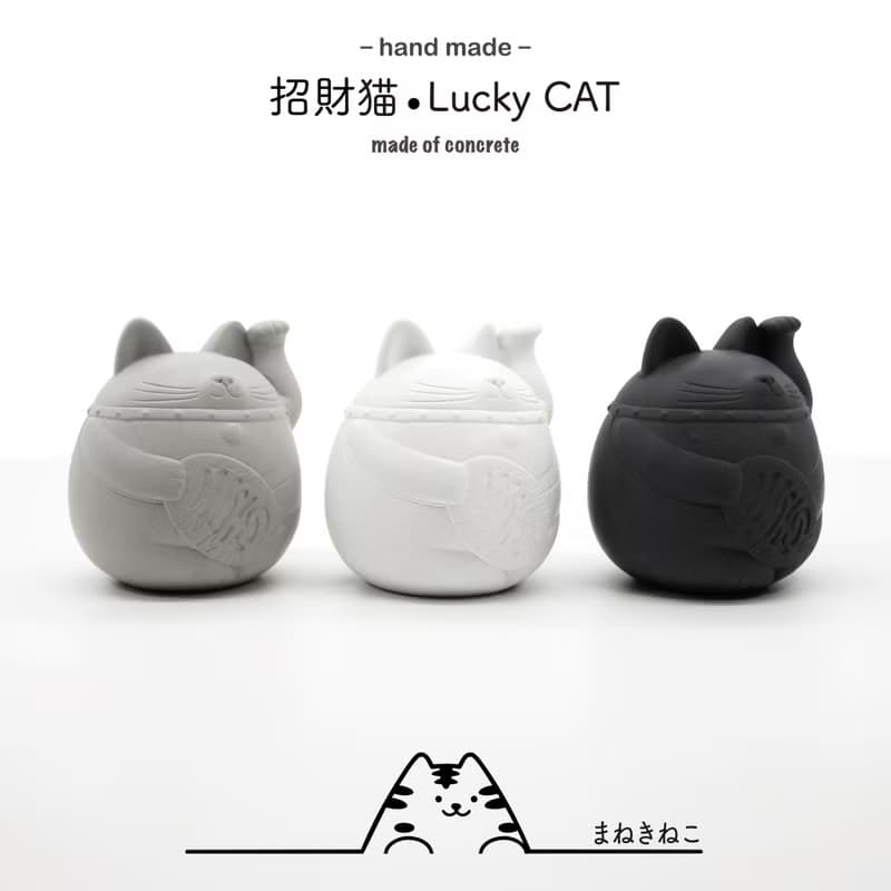 Maneki-neko Aroma stone I 招財貓擴香石 I 水泥 I 附5mi精油－