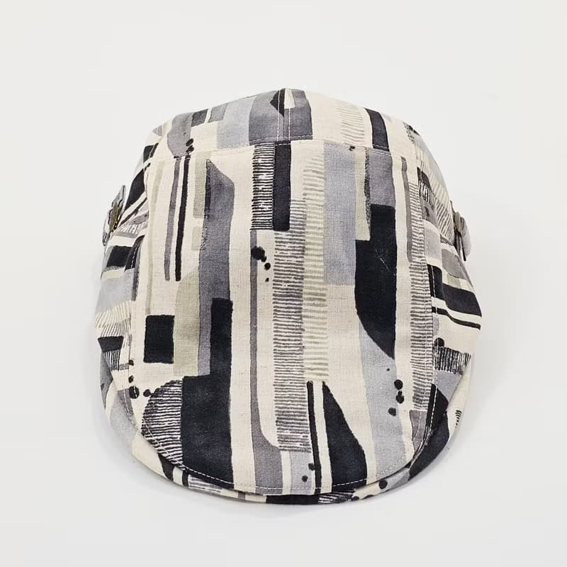 【HiGh MaLi】狩獵帽 | 小偷帽 | 黑灰水彩條紋#日系#搭配#日本布