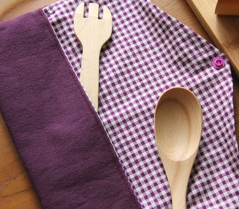 文青風環保筷袋 ~紫 收納包.環保筷袋.手作餐具袋
