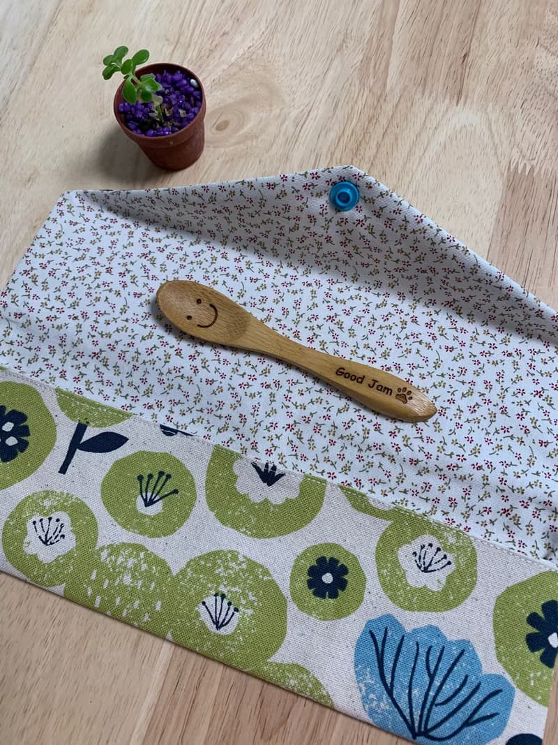 文青風環保纯棉筷袋 春花鬧 原胚情懷 日本 繁花 花海  潮物 收纳