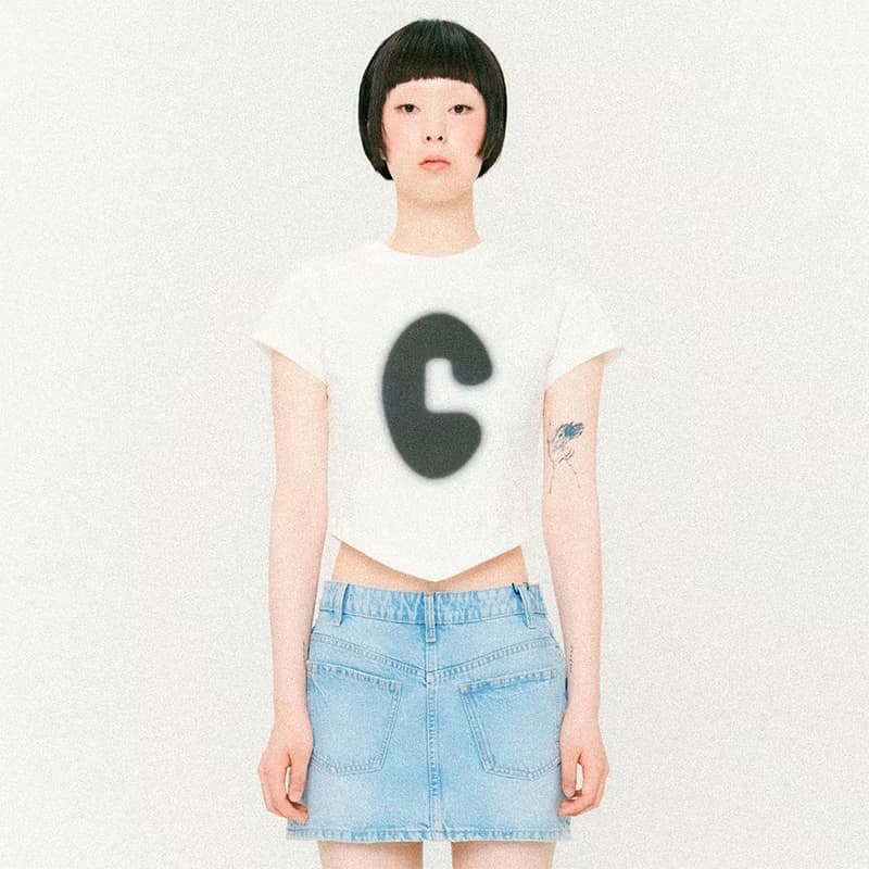 Symbol Scarf Cropped Short-Sleeved T-Shirt White