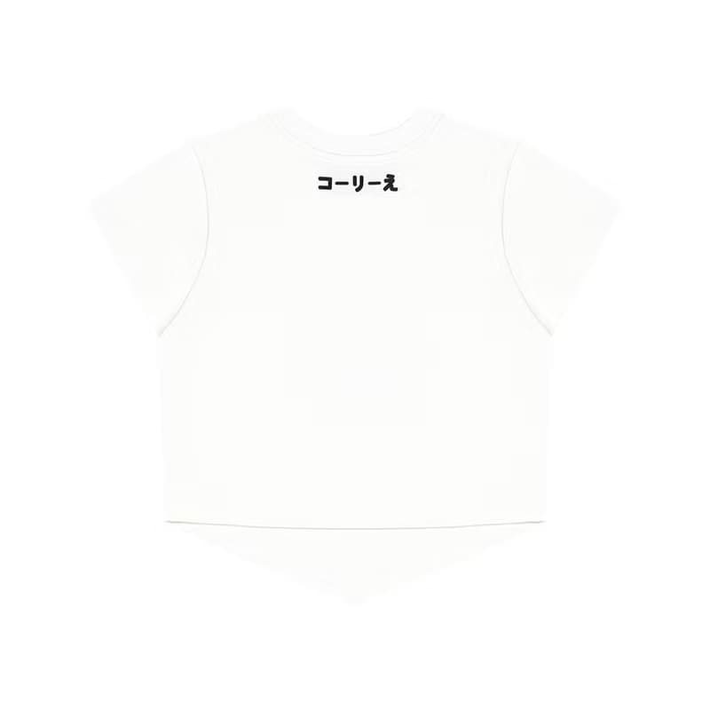 Symbol Scarf Cropped Short-Sleeved T-Shirt White