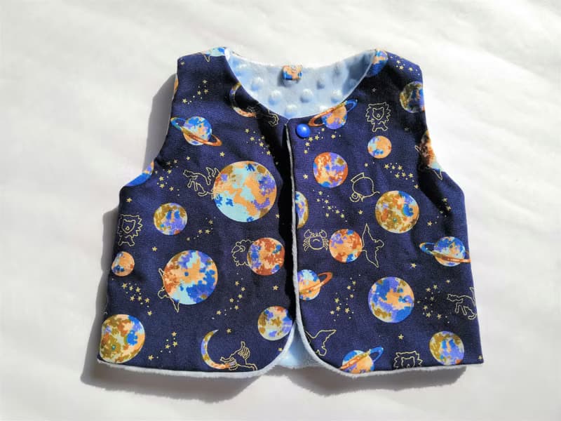 兒童短版背心 單扣 星座迷幻星球