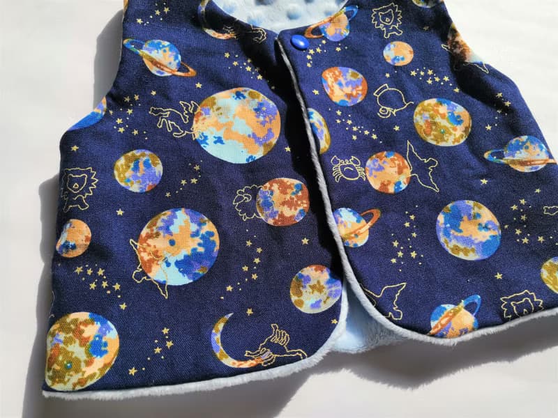 兒童短版背心 單扣 星座迷幻星球