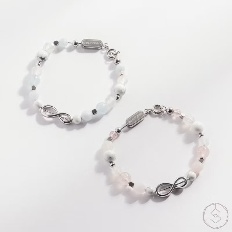 專屬無限 | 海藍寶  草莓晶 白瑪瑙 | 兒童款水晶手鍊(CONNY系列)