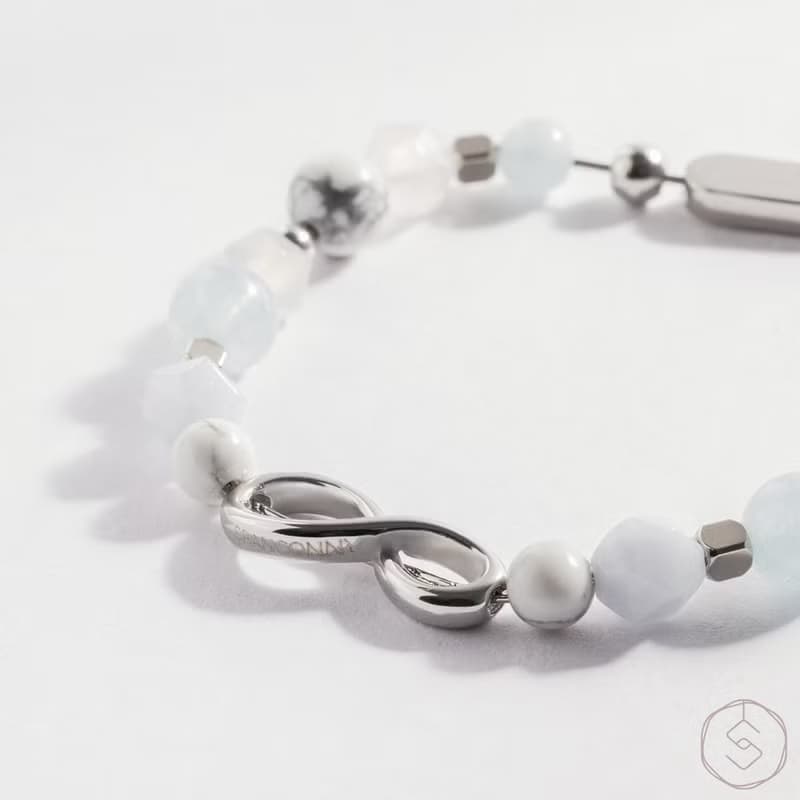 專屬無限 | 海藍寶  草莓晶 白瑪瑙 | 兒童款水晶手鍊(CONNY系列)