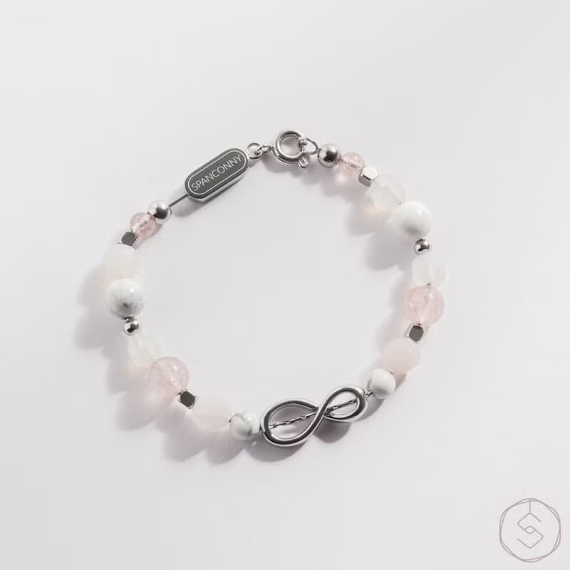 專屬無限 | 海藍寶  草莓晶 白瑪瑙 | 兒童款水晶手鍊(CONNY系列)