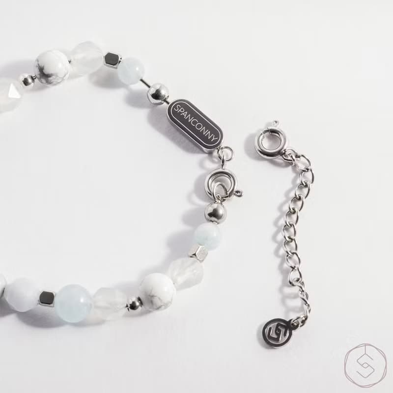 專屬無限 | 海藍寶  草莓晶 白瑪瑙 | 兒童款水晶手鍊(CONNY系列)