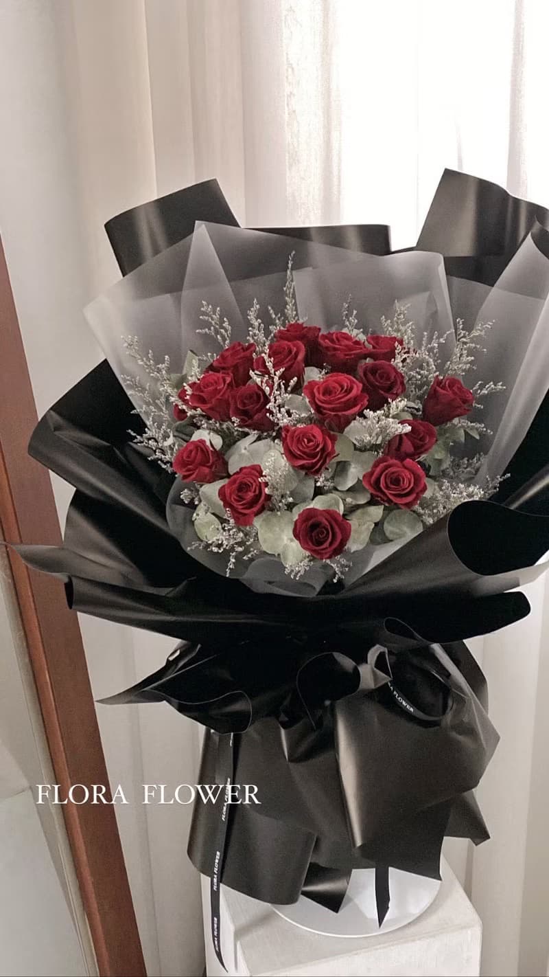 Flora Flower永生玫瑰花束-紅玫瑰莊園