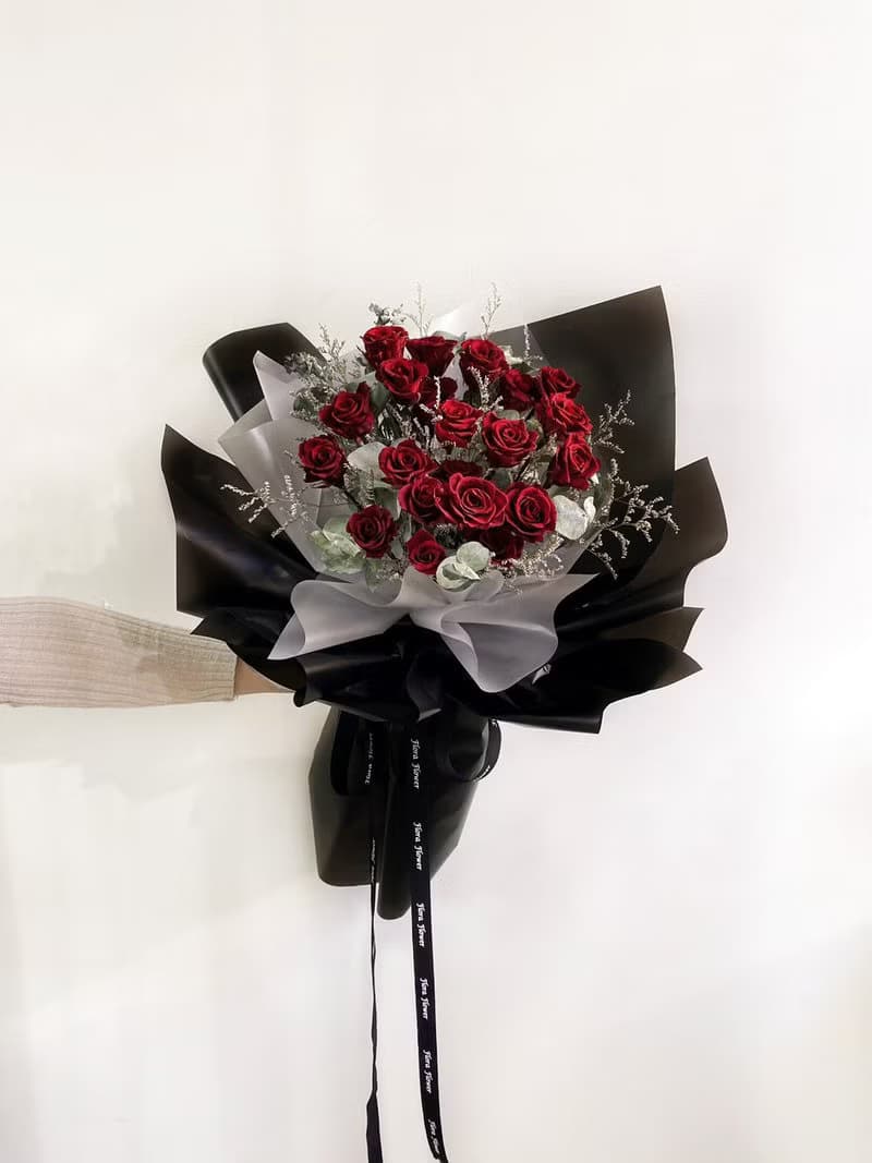 Flora Flower永生玫瑰花束-紅玫瑰莊園