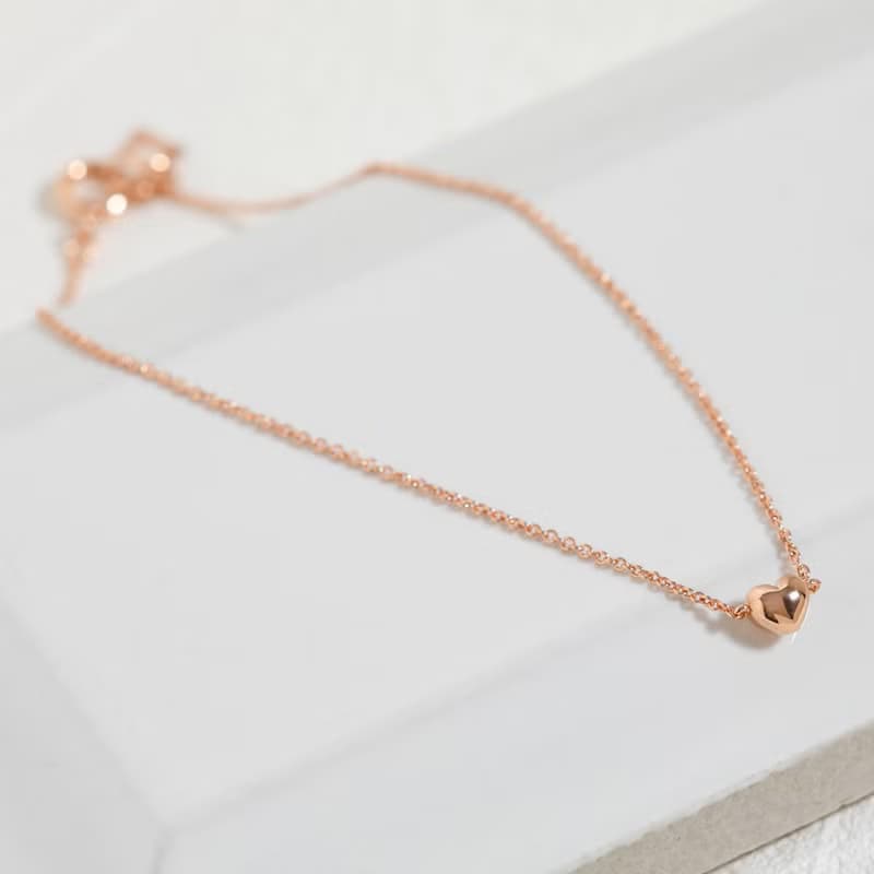 tiny heart bracelet PG ニッケルフリーブレスレット　小さなハートのブレスレット　ピンクゴールド