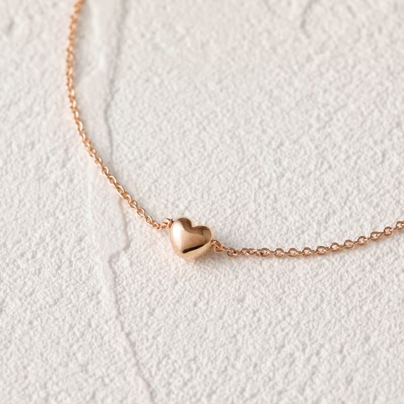 tiny heart bracelet PG ニッケルフリーブレスレット　小さなハートのブレスレット　ピンクゴールド