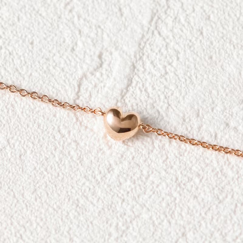 tiny heart bracelet PG ニッケルフリーブレスレット　小さなハートのブレスレット　ピンクゴールド