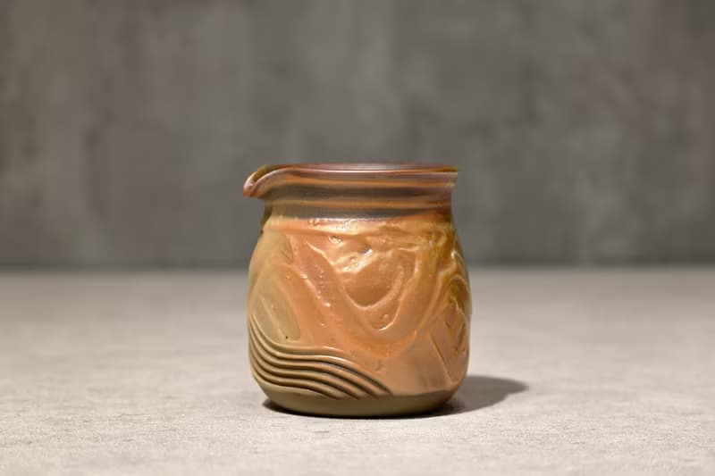 | 275cc | 柴燒無把茶海線條款 公道杯 勻杯 【臻麟陶藝】