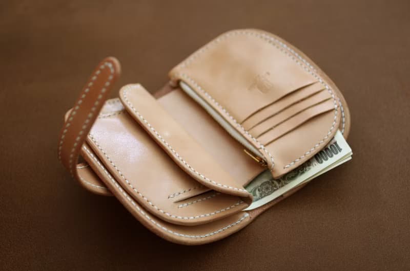 馬鞍皮半身錢包 插入類型