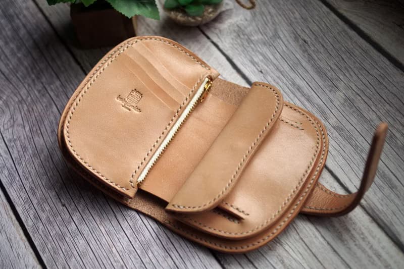 馬鞍皮半身錢包 插入類型