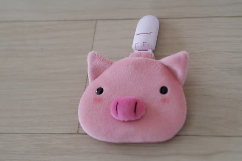 Bucute迪亞豬寶寶的彌月禮盒組/口水巾/護身符/手搖鈴/彌月