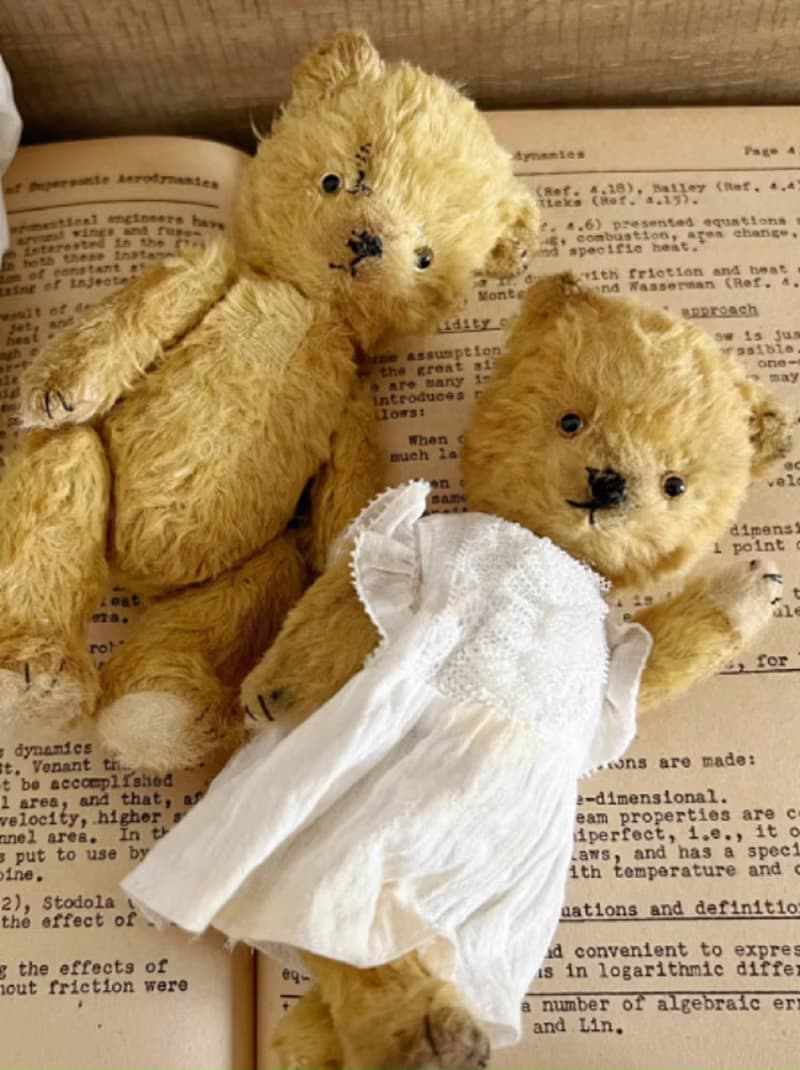 【新手難度級別】髒髒熊/DIY材料包 原創古董風做舊小熊關節玩偶