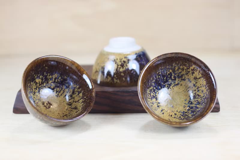 【母親節禮物】50ml 層加 天目釉 中式小茶杯 鶯歌葉敏祥作品