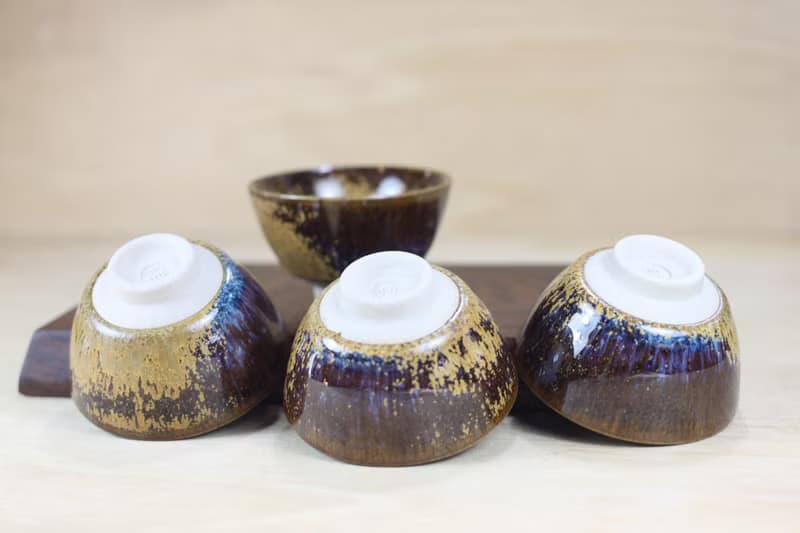 【母親節禮物】50ml 層加 天目釉 中式小茶杯 鶯歌葉敏祥作品