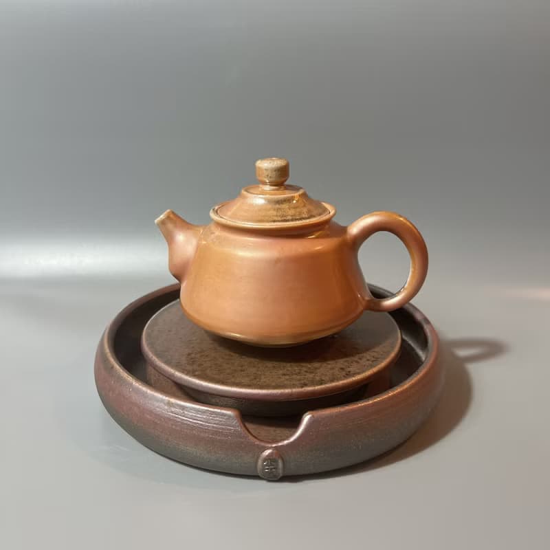 柴燒瓷土正把茶壺 / 柴燒茶具  / 小平凡手作