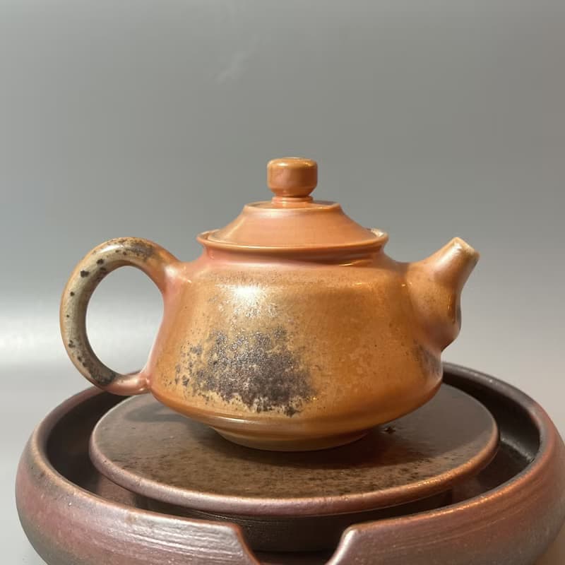 柴燒瓷土正把茶壺 / 柴燒茶具  / 小平凡手作