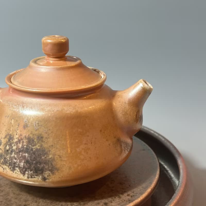 柴燒瓷土正把茶壺 / 柴燒茶具  / 小平凡手作