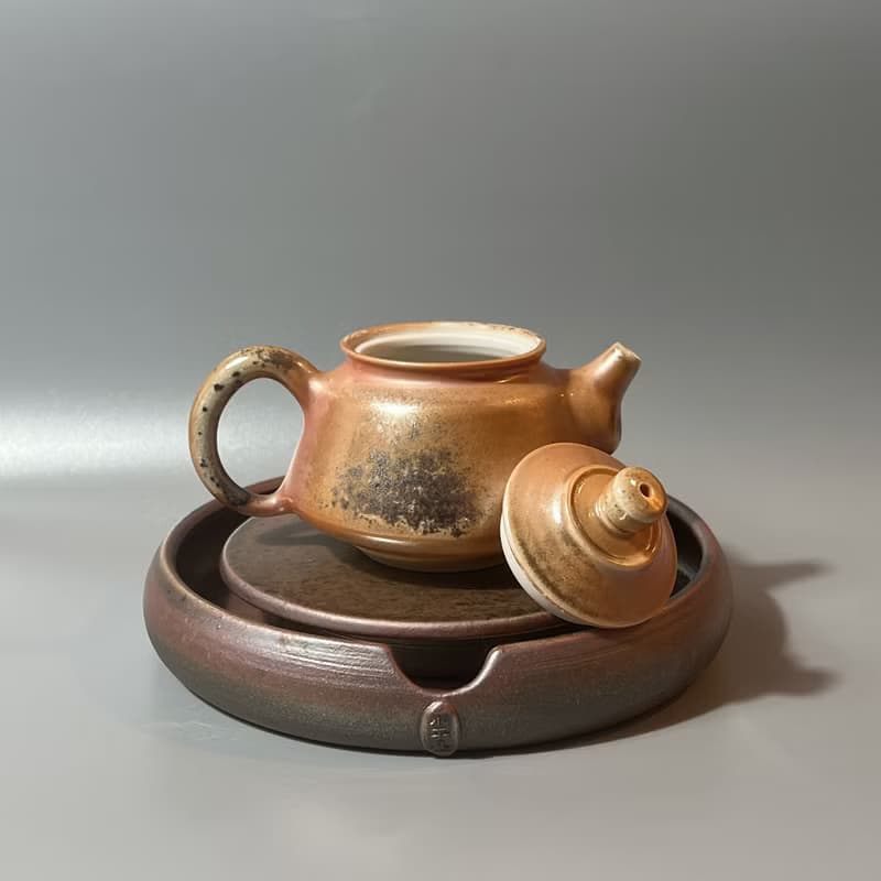 柴燒瓷土正把茶壺 / 柴燒茶具  / 小平凡手作