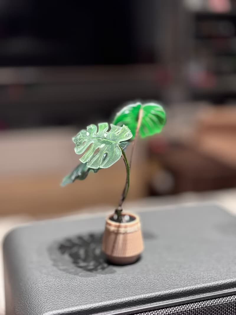 原創微縮龜背竹擺件