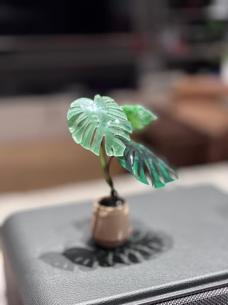 原創微縮龜背竹擺件