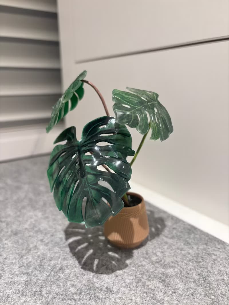 原創微縮龜背竹擺件