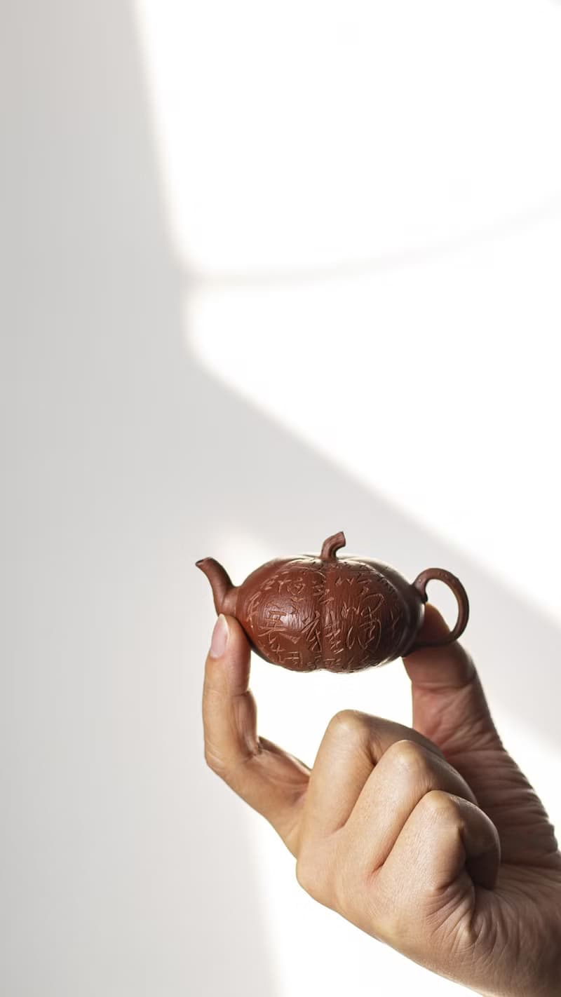 送禮紫砂壺茶壺小南瓜 双色款  把玩器 全手工制作 65CC精品把玩