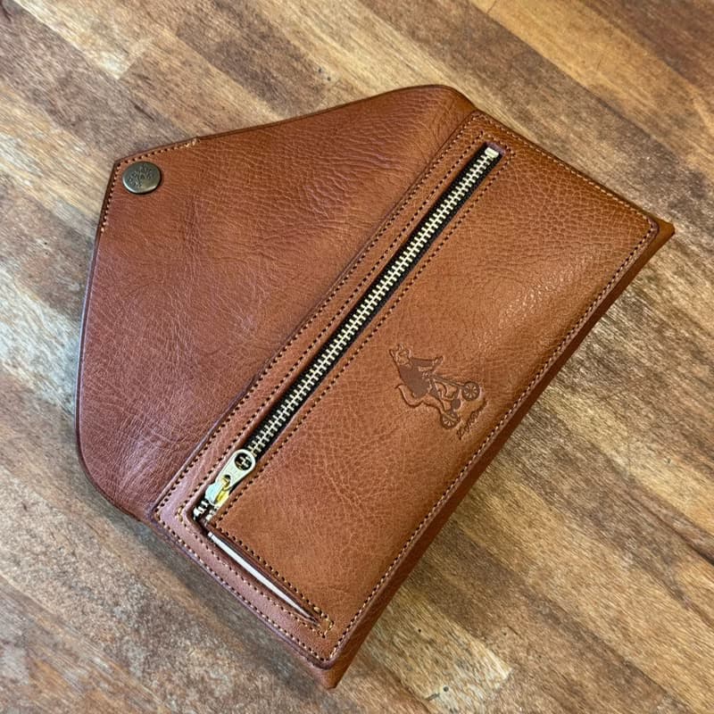 zipper wallet - brown