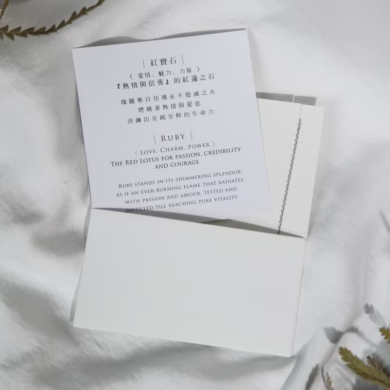 紅寶石單鑽純銀項鍊 | 誕生石系列_7月誕生石 生日禮物