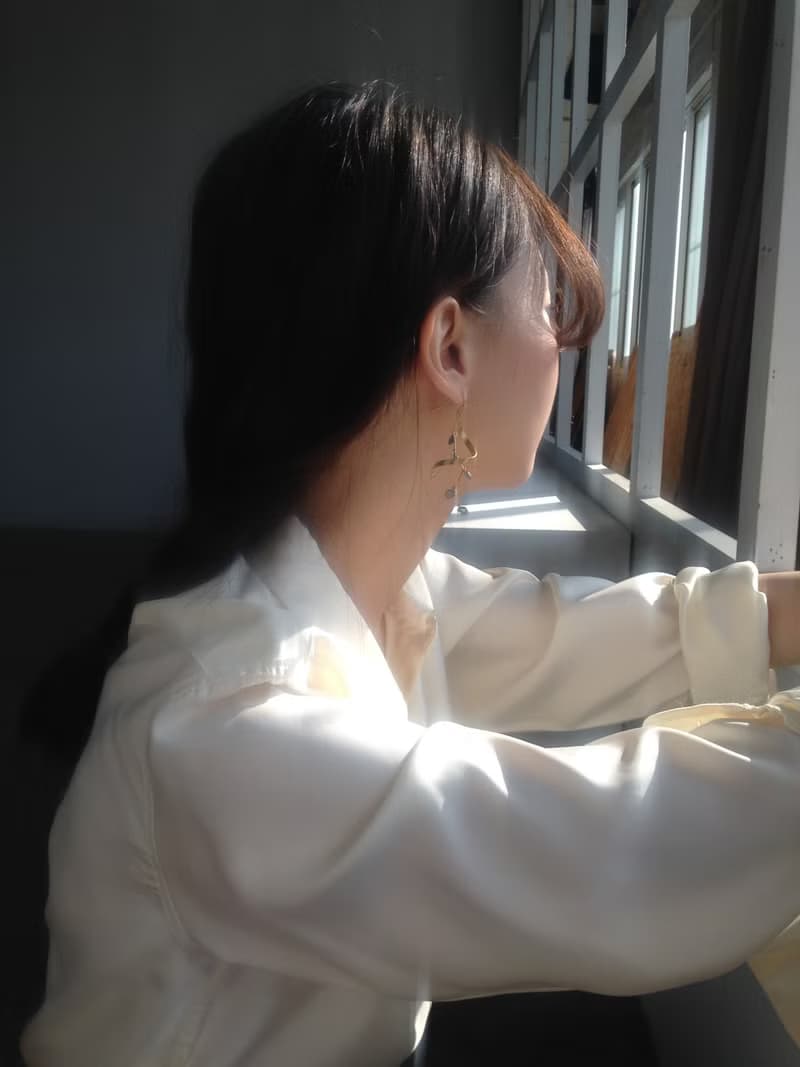 染色體落葉耳環/耳夾 手工樹脂 夾式耳環 耳夾 婚禮耳環 新娘