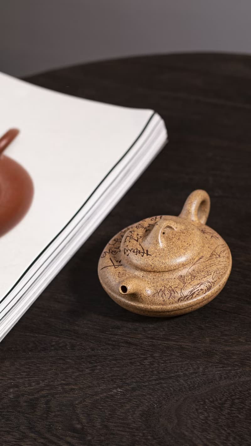 送禮紫砂壺茶壺线圆 特高温 180cc 原矿特高温黄金段 老味十足  2