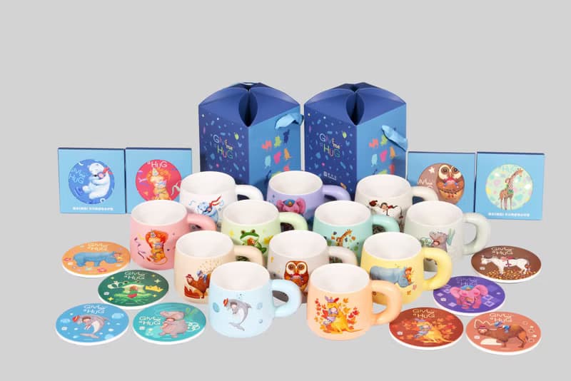 幾米 擁抱 日日馬克杯 獅子(桃紅釉)