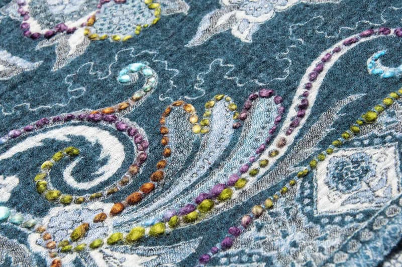 喀什米爾Cashmere/水煮羊毛披肩/針織圍巾/刺繡圍巾/羊絨披巾-花