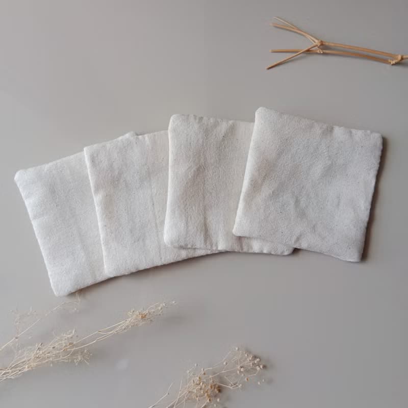 Work hard coaster set hand embroidered 4 PCS different.